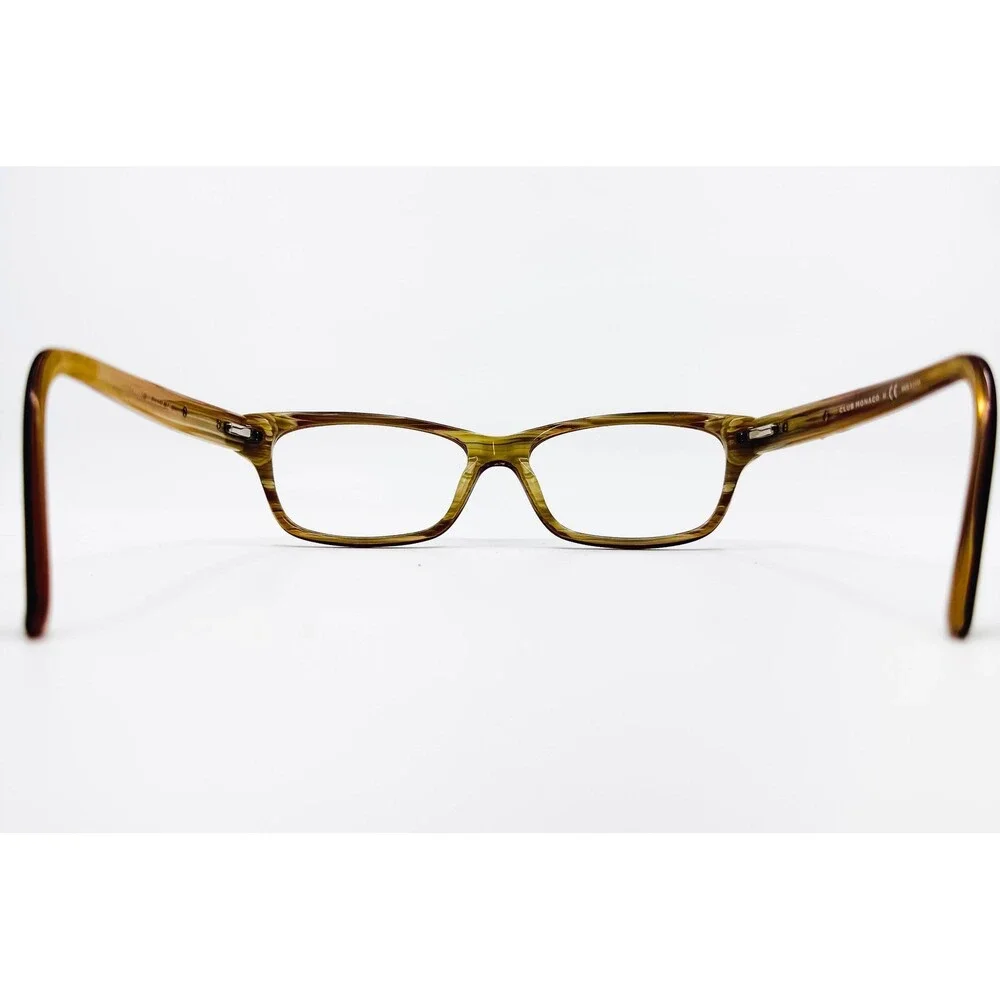 Club Monaco Eyeglasses Womens Brown Gold Rectangle CM6001 51-15-140